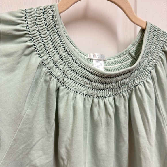 Lake Pajamas Smocked Neck Pajama Top - Picture 5 of 10